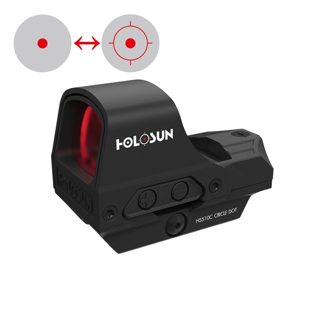 Holosun HS510C: Güneş Enerjili, Çoklu Retikül Açık Refleks Nişangah